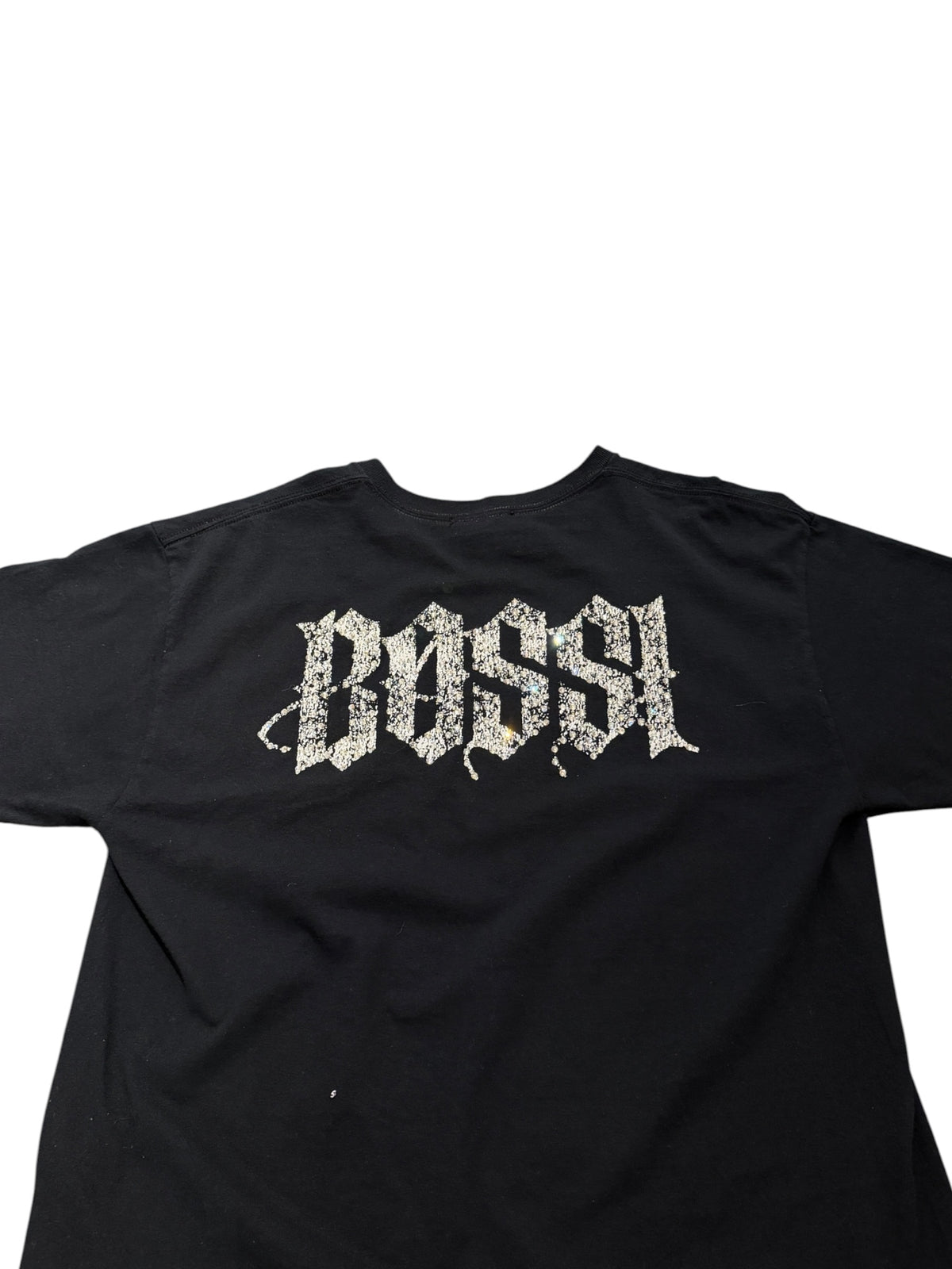 Bossi Red Skull Fire Rhinestone Tee