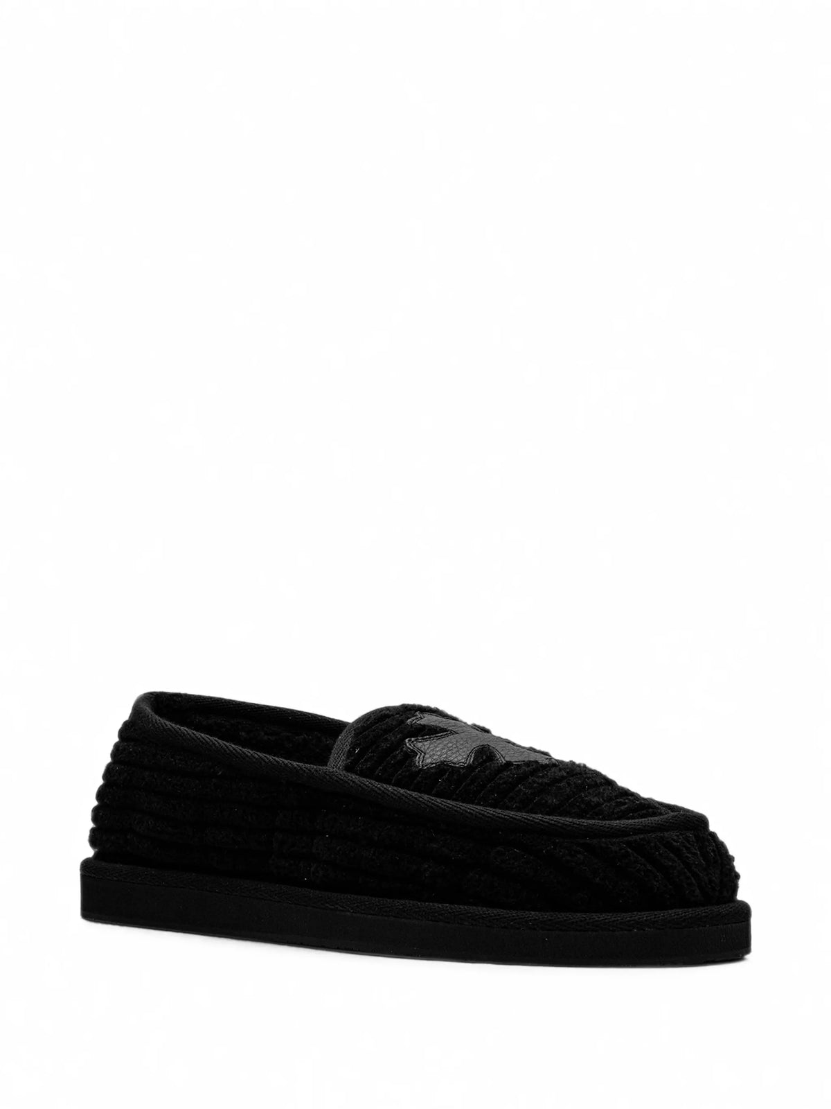 Chrome Hearts Leather Patch Black Loafers