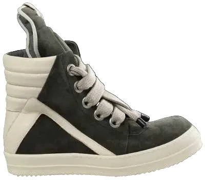 Rick Owens Jumbo Lace Geobasket Euca Suede Sneakers