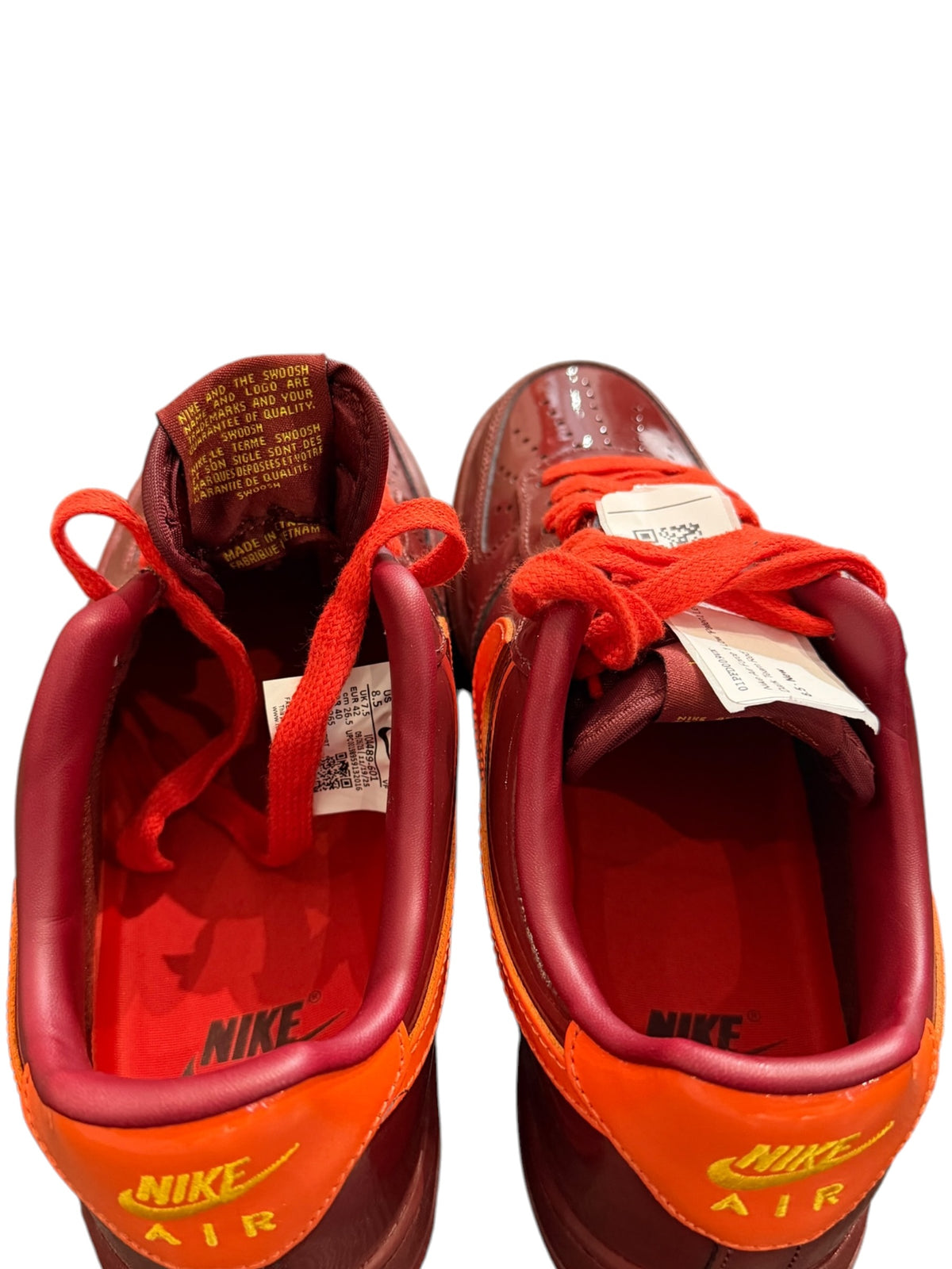 Nike Air Force 1 Low 'Patent Leather Dark Team Red'