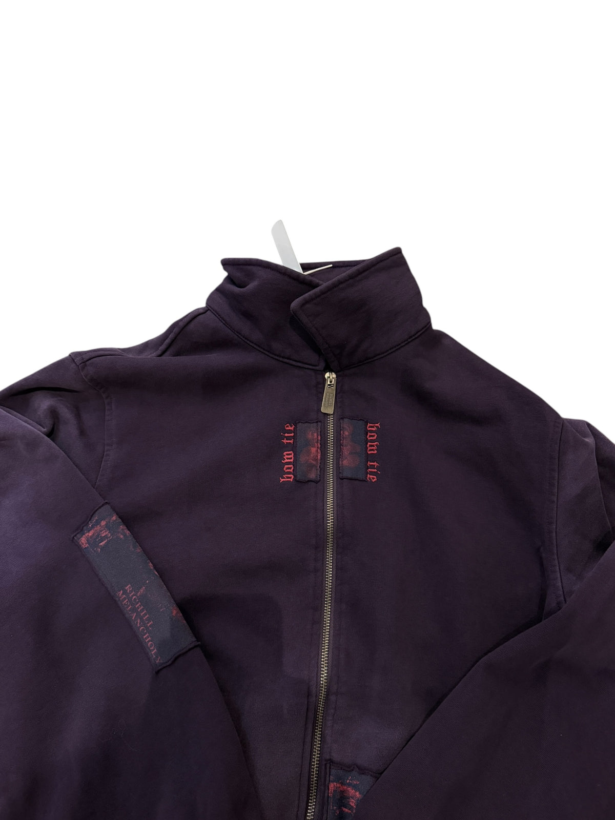 Richill Melancholy Washed Printed Patchwork Purple Jacket