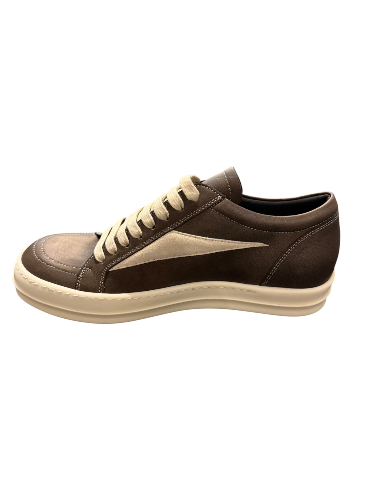 Rick Owens Vintage Lamb Leather Washed Black/Milk Sneaker