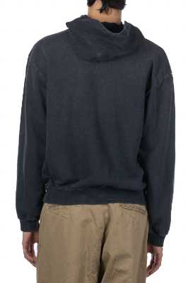 Kapital Beige Logo Black Hoodie