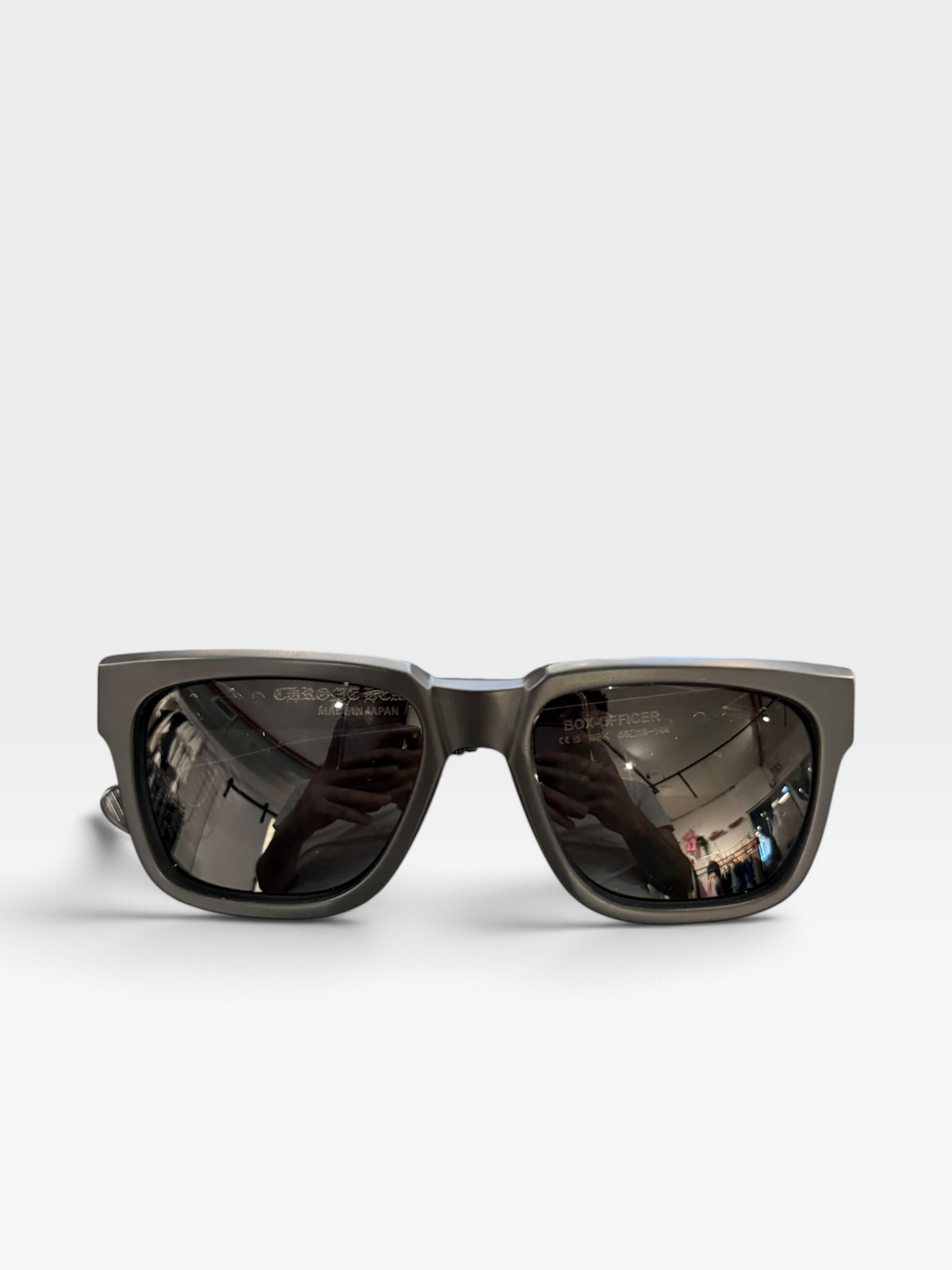 Chrome Hearts Box Officer Sunglasses Matte Black