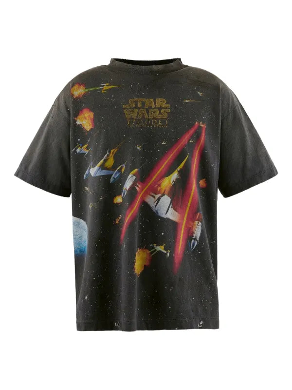 Saint Michael Star Wars T-Shirt Dark Grey