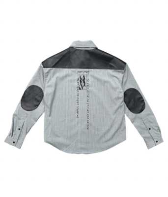 Richill Melancholy Portrait Print Grey Button-Down Shirt
