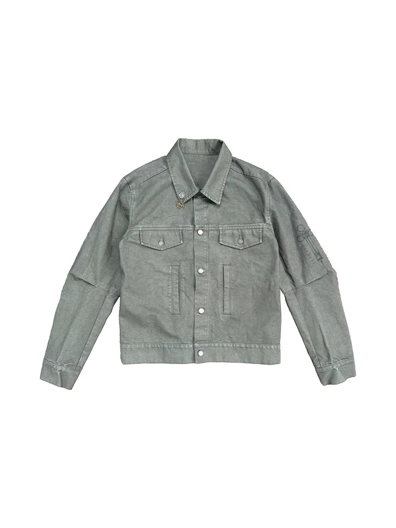 Richill Melancholy Coin Canvas Grey Jacket