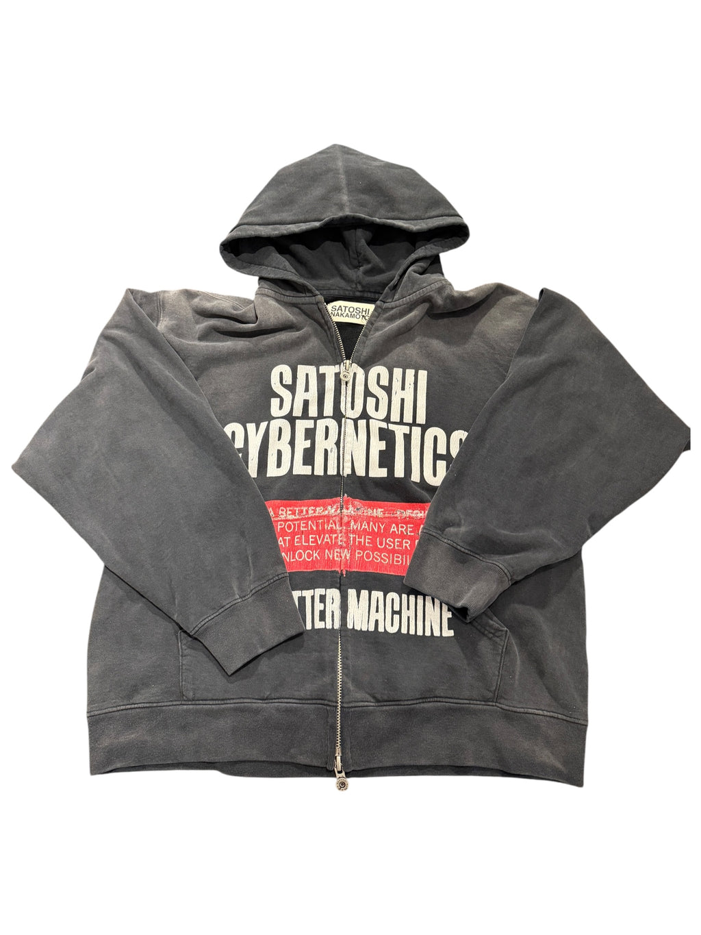 Satoshi Nakamoto Cybernetics Black Zip Up Hoodie