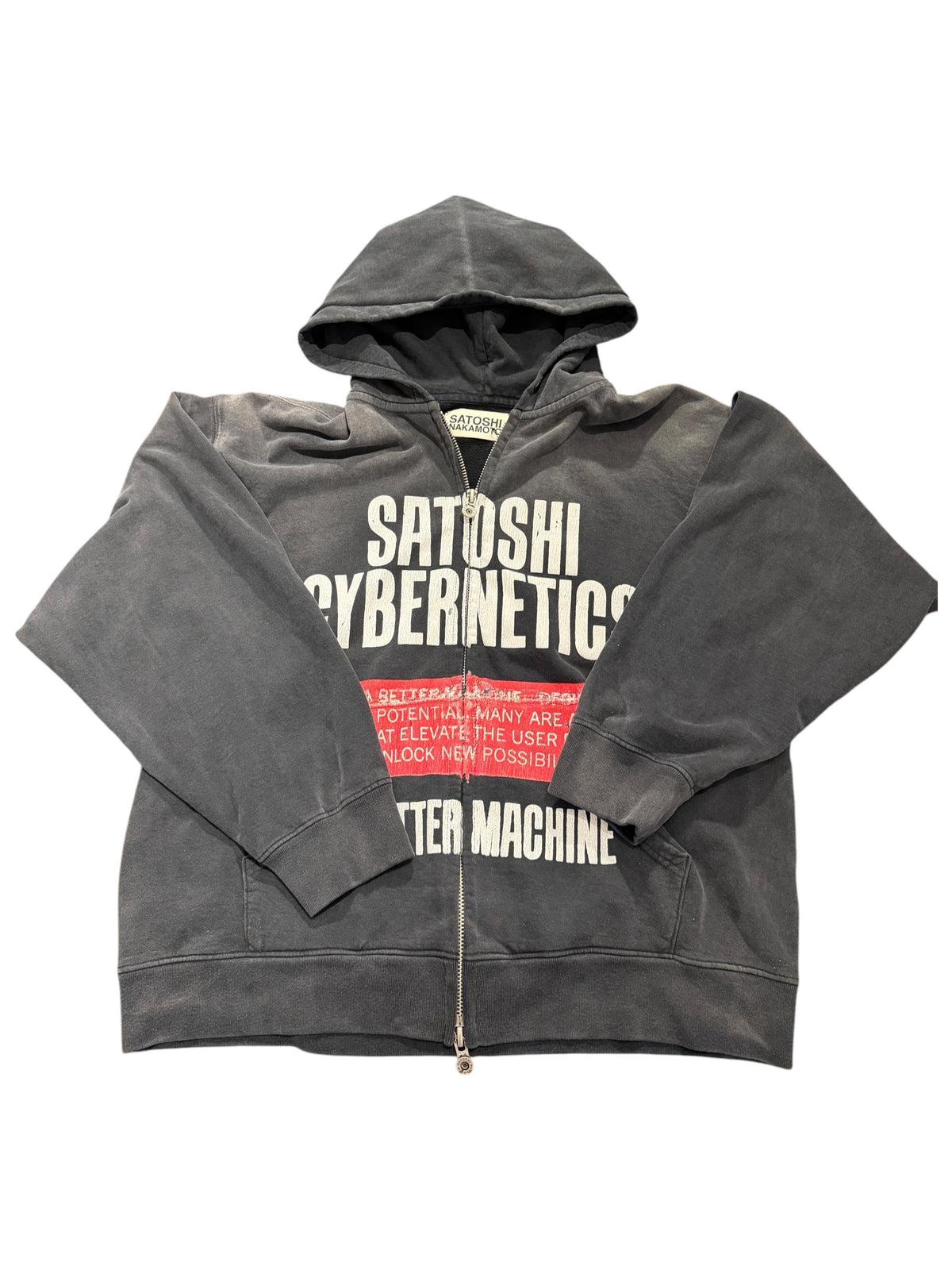 Satoshi Nakamoto Cybernetics Black Zip Up Hoodie