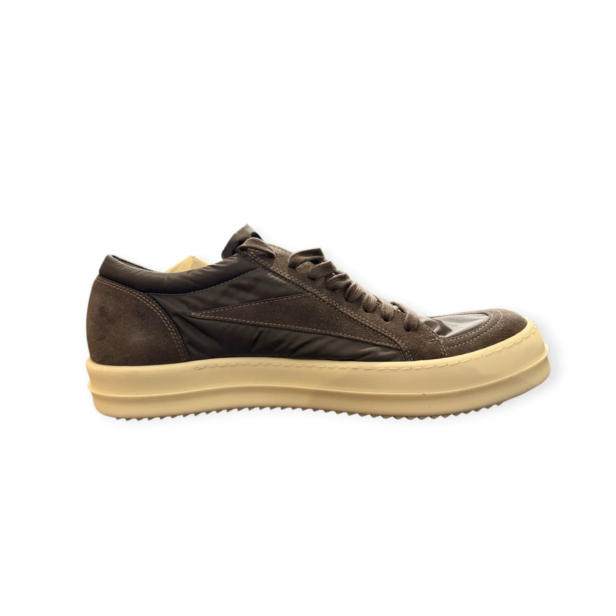 Rick Owens Vintage Low Dark Dust  Suede Nylon Sneaker