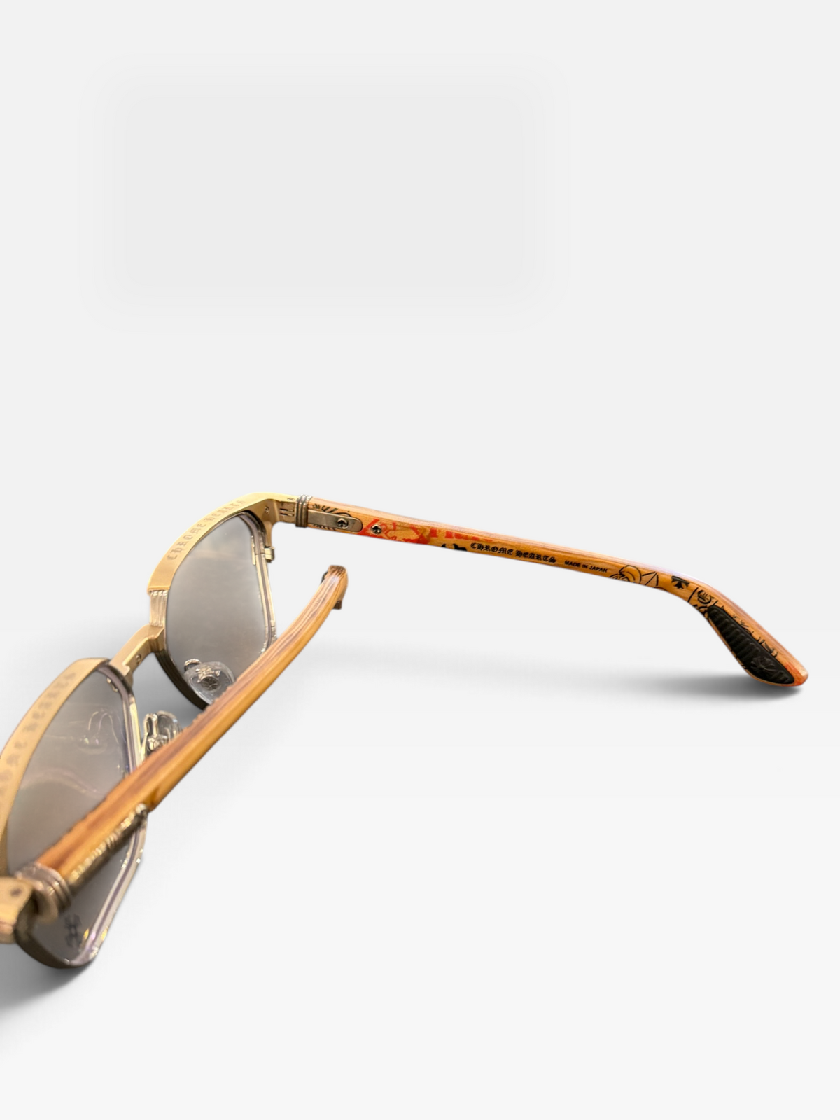 Chrome Hearts Blazin Stencil Wood Glasses