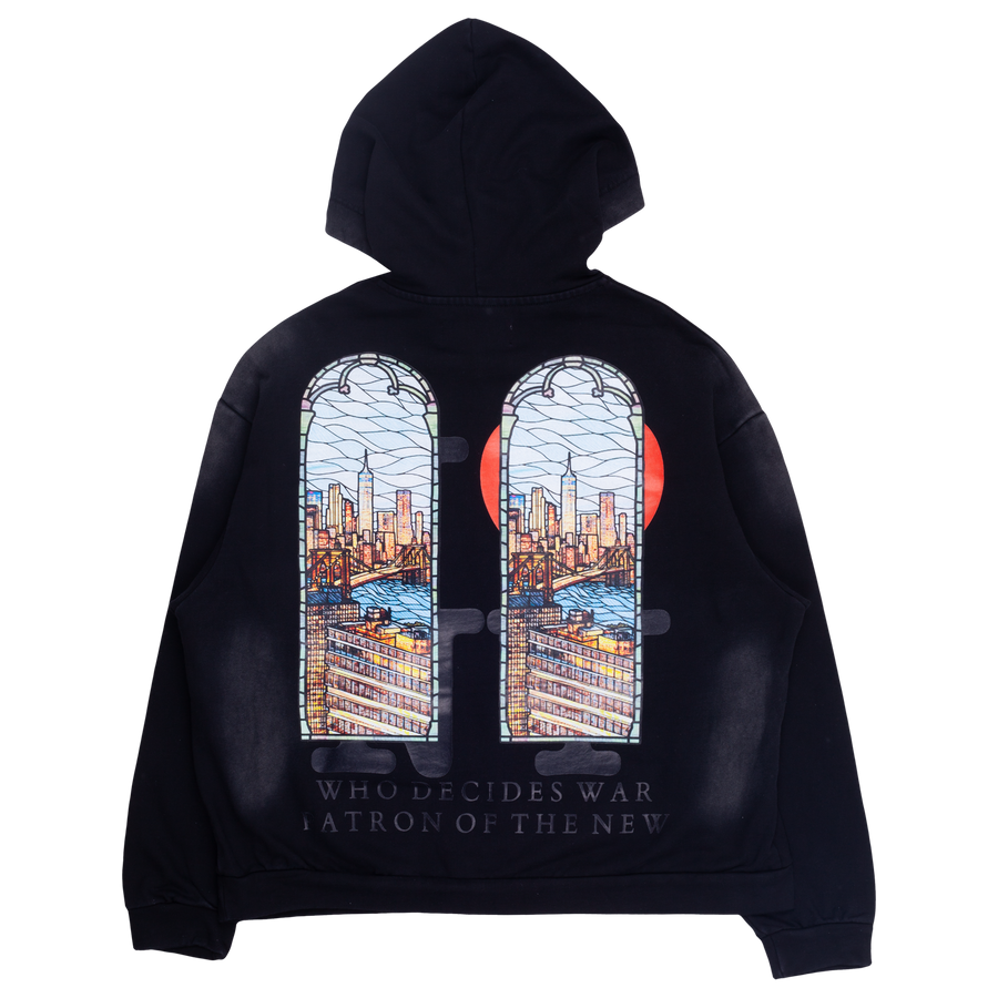 Who decides War NYC Skyline Hoodie Patron Of the New Black Hoodie