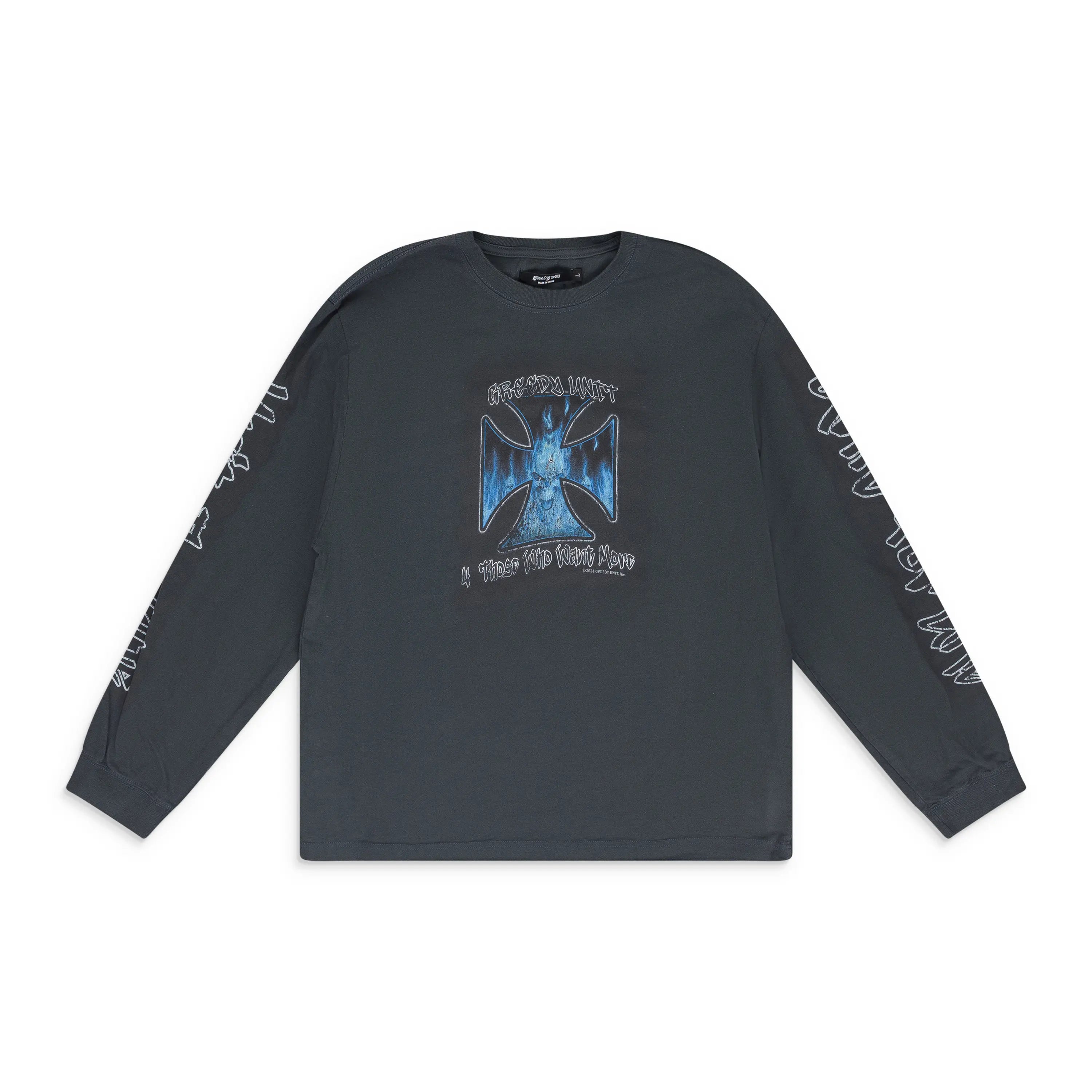 Greedy Unit Grey Chopper LS T-Shirt