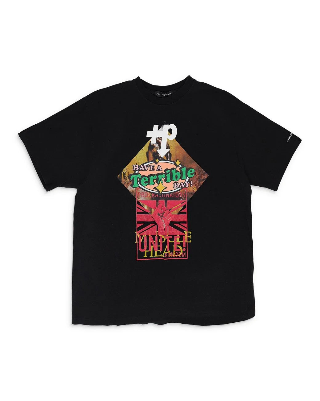 PROJECT G/R Washed Mixed Printed Vintage T-Shirt