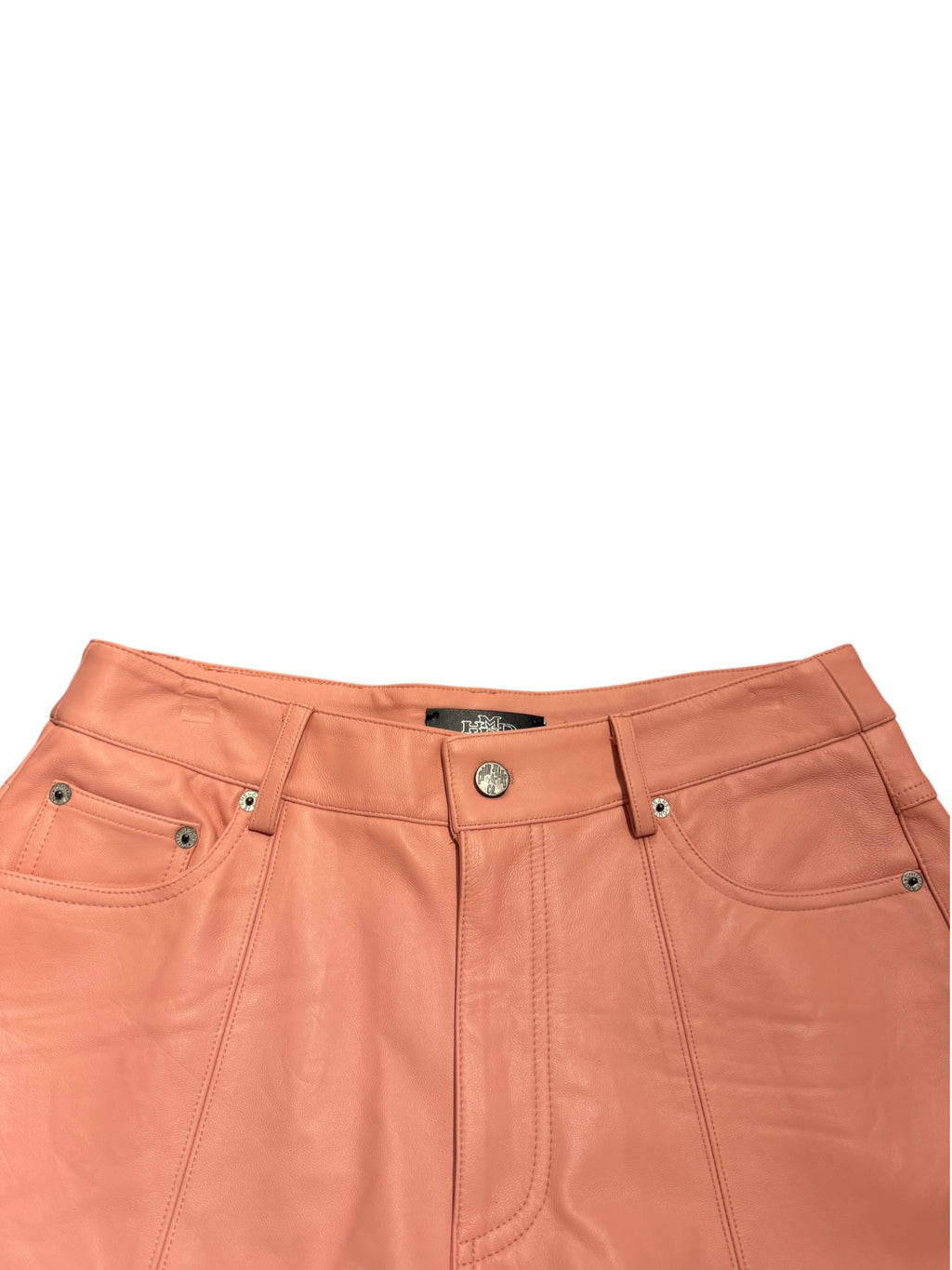 HMDD Lamb Chop Leather Shorts "Pink"