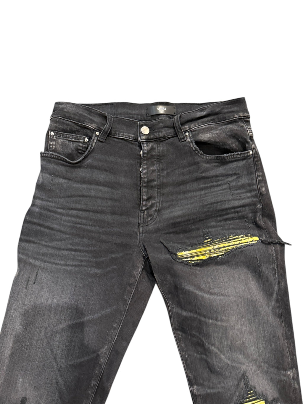 Amiri Yellow Bandana International MX1 Black Jeans