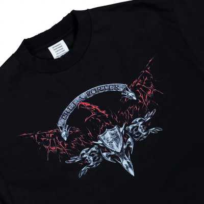 Vetements Black Metal Logo Long Sleeve Shirt