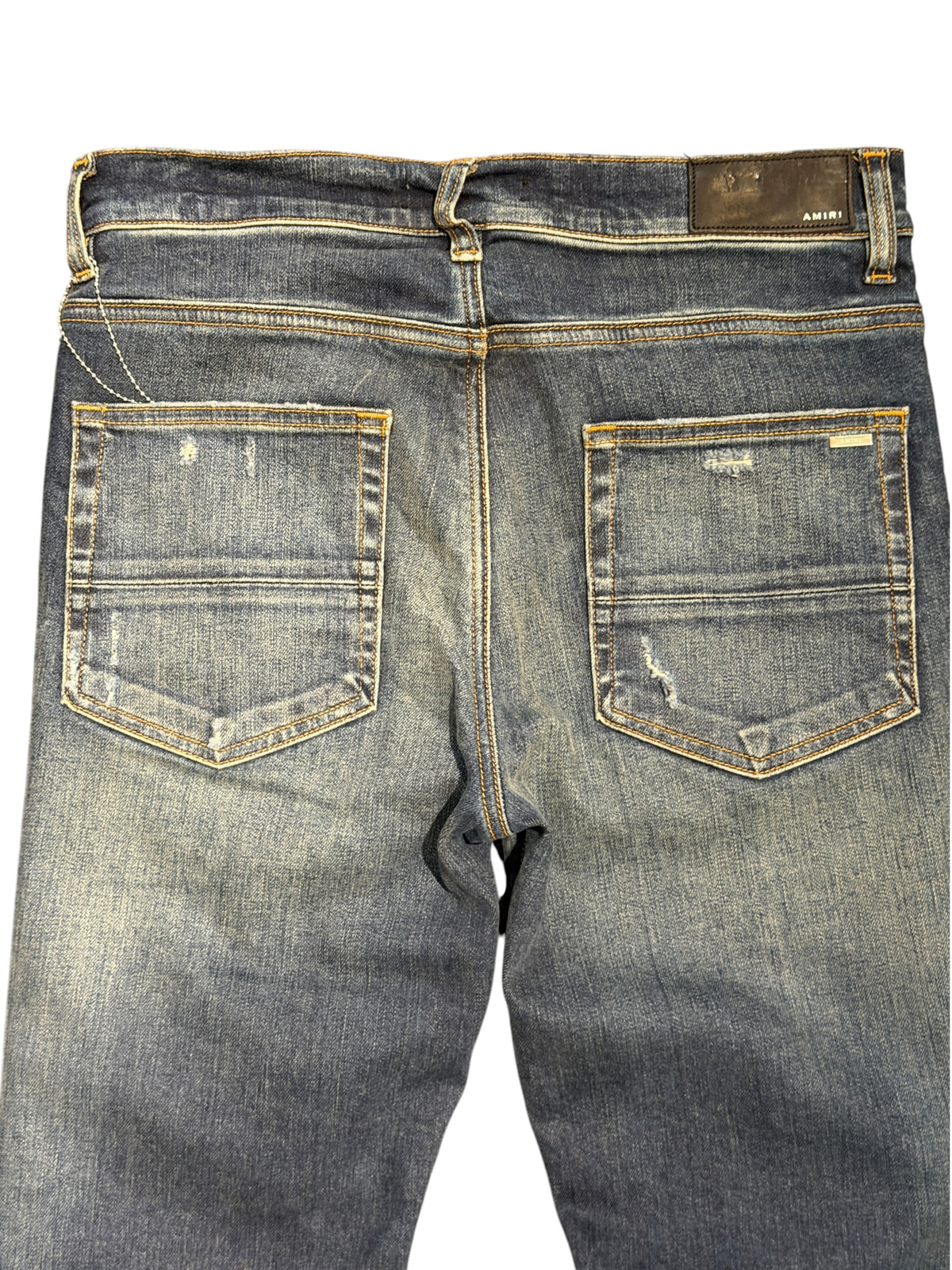 Amiri Blue Plaid Thrasher Blue Jeans