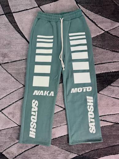 Satoshi Nakamoto Moto Green Sweatpants