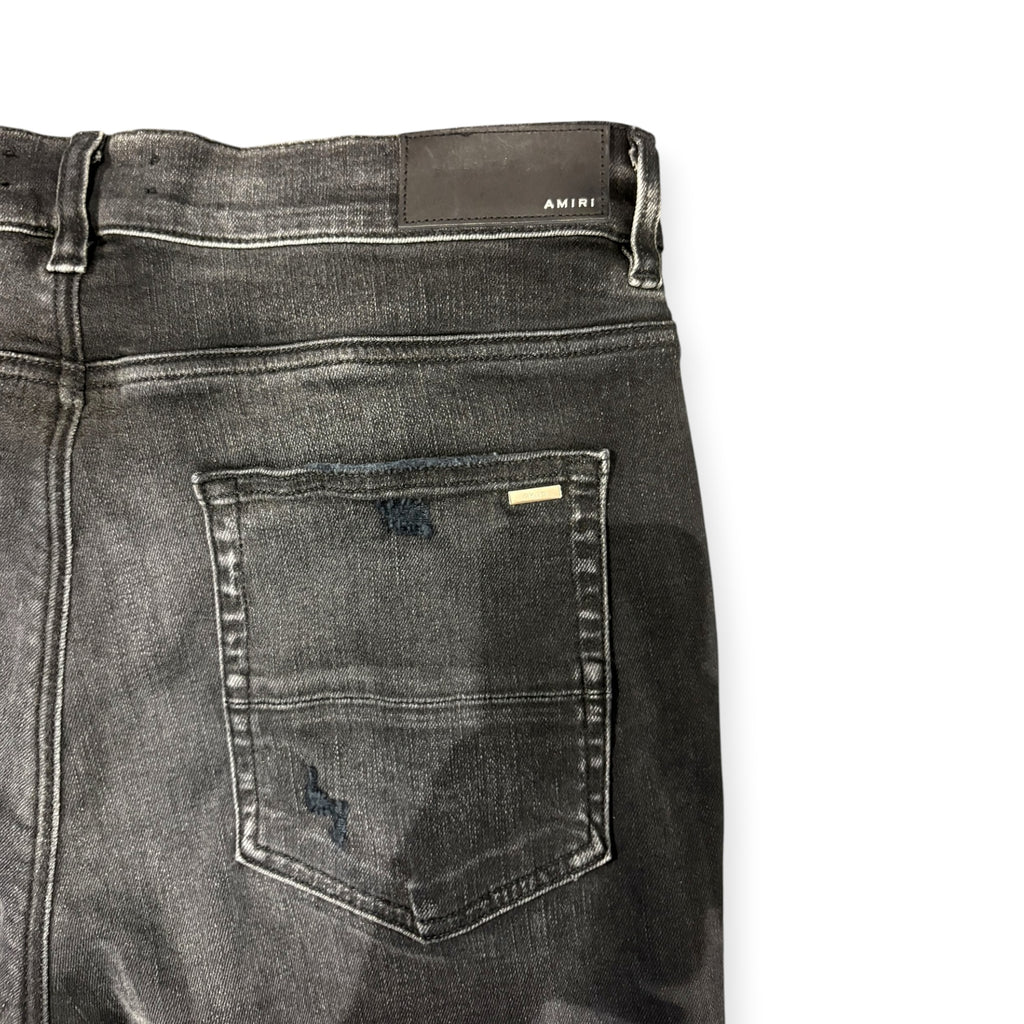 Amiri Pink Patch MX1 Black Jeans