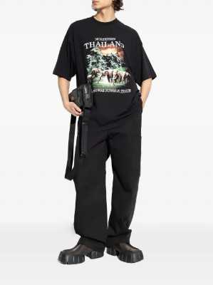 Vetements Thailand  Jungle Black T-Shirt