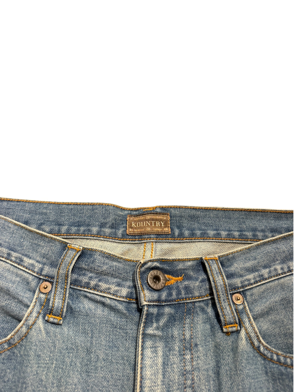 Kapital Blue Denim Rhinestone Stud Shorts