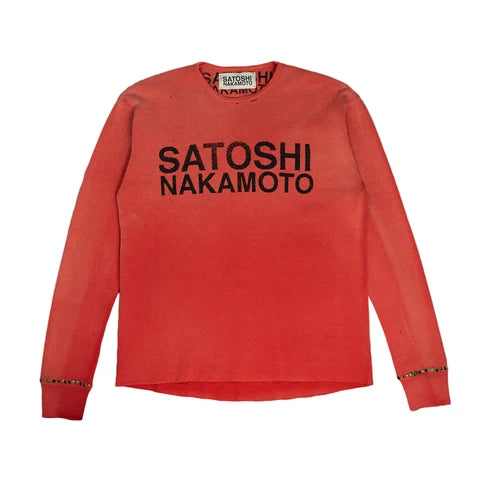 Satoshi Nakamoto Logo Studded Thermal (Red)