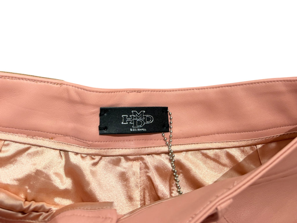HMDD Lamb Chop Leather Shorts "Pink"
