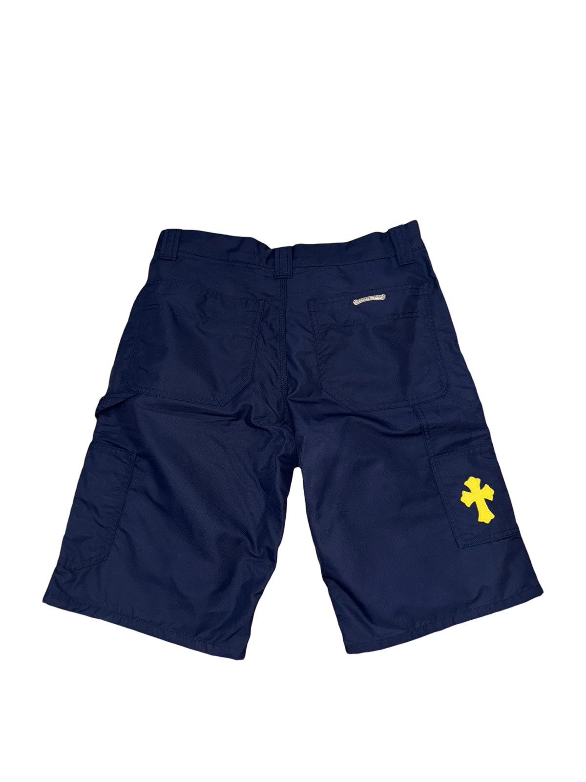 Chrome Hearts Double-Knee Nylon Carpenter Shorts Navy/Blue