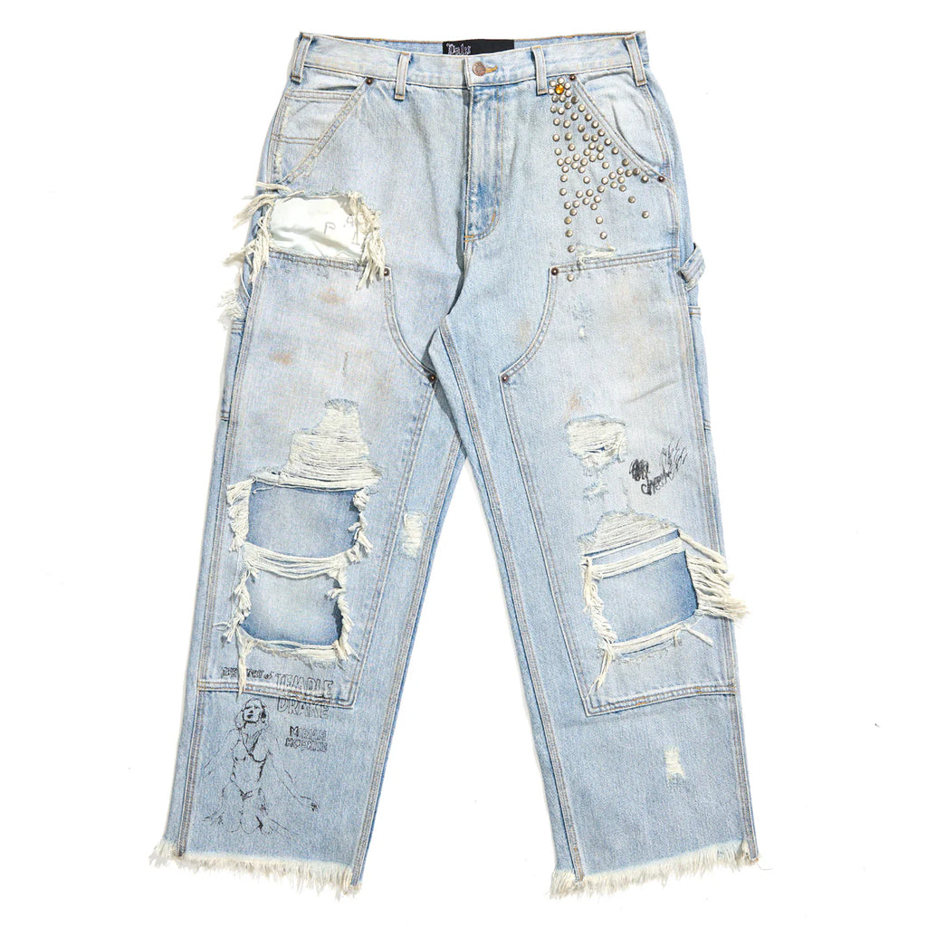 Paly Holly Wood Busted Carpenter Blue Jean Pants