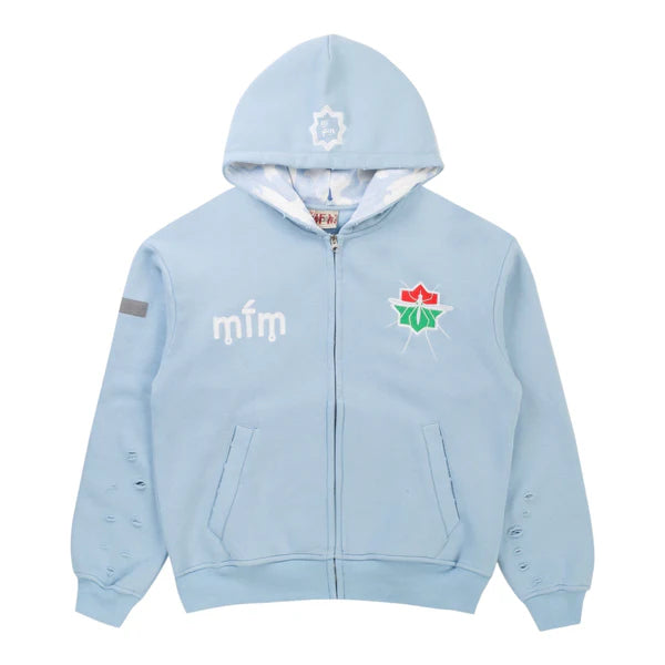 Murd333r FM General Issue: Special Ops Militia Zip Up hoodie in light blue