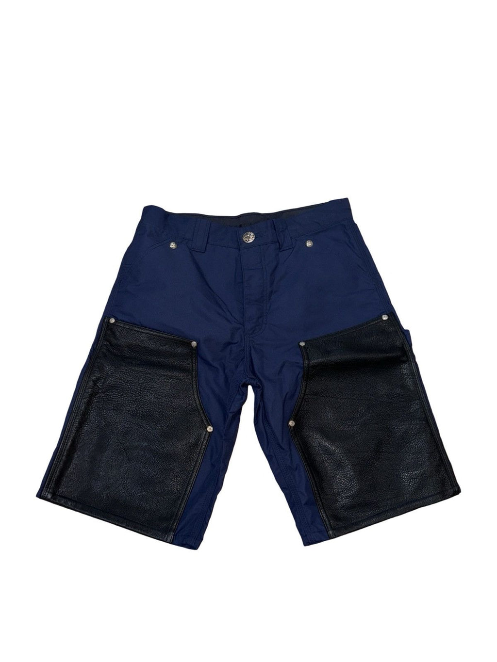 Chrome Hearts Double-Knee Nylon Carpenter Shorts Navy/Blue