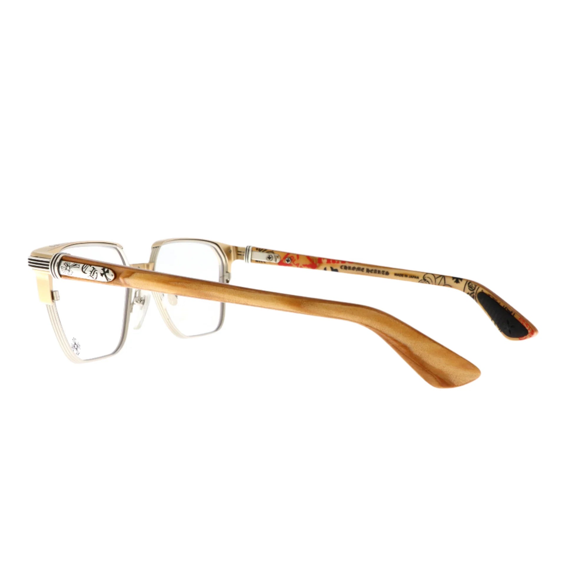 Chrome Hearts Blazin Stencil Wood Glasses