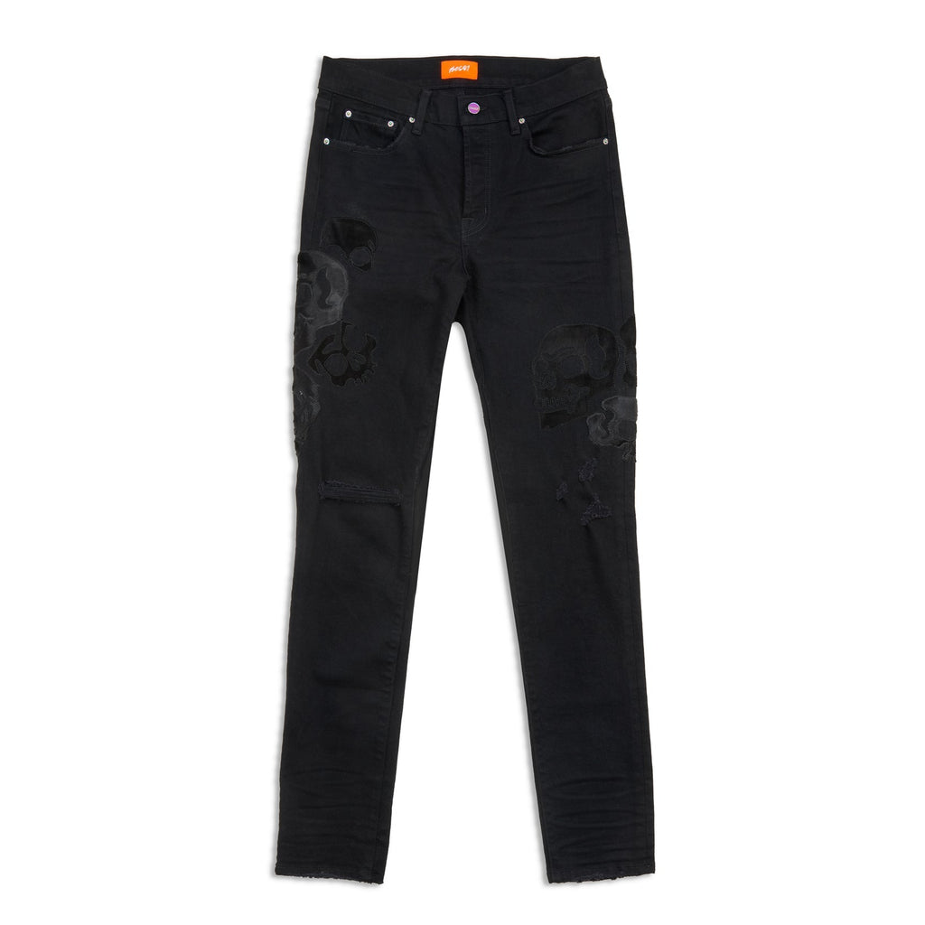Bossi Multi Skull Black Denim Jeans