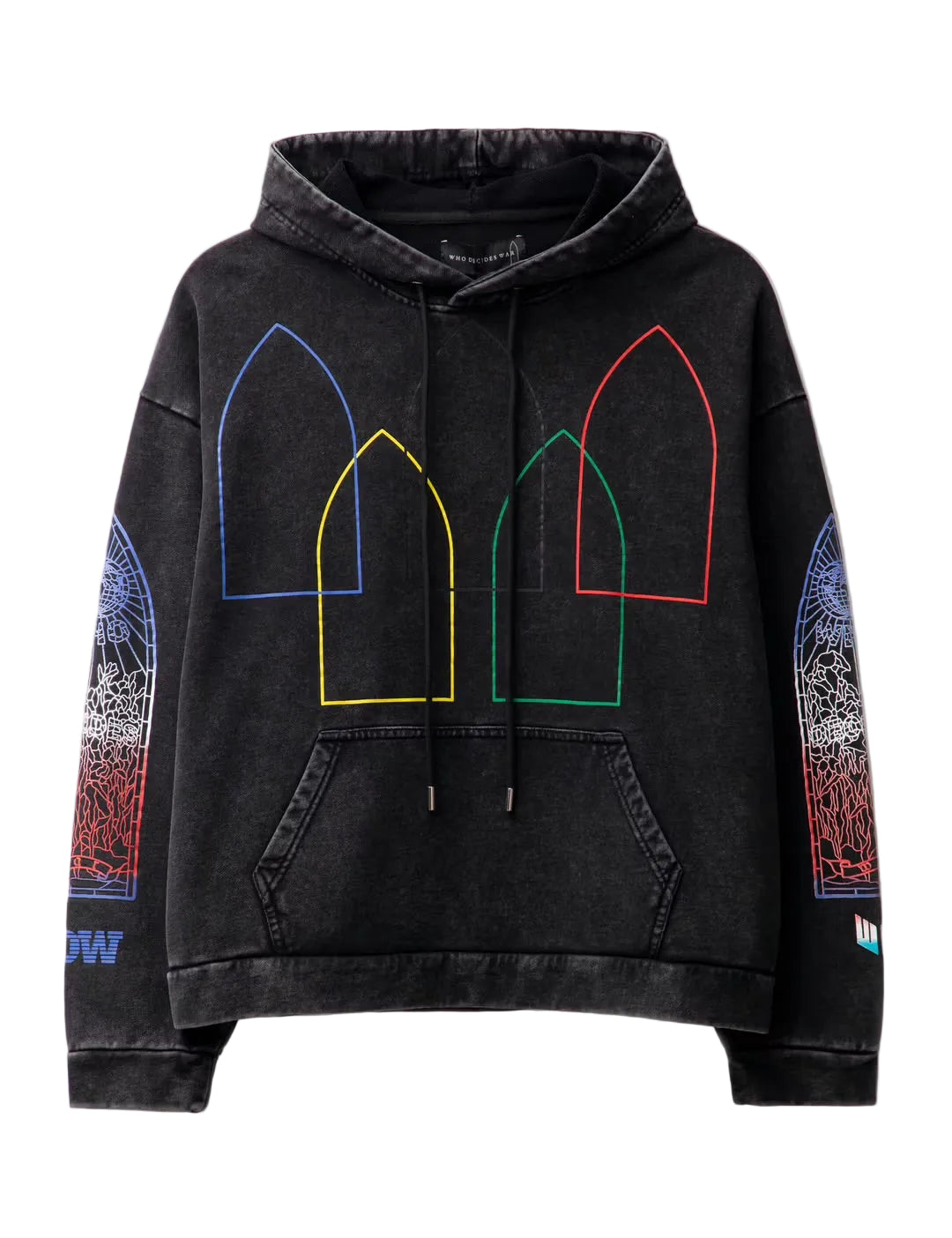 Who Decides War Black Intertwined Windows Hoodie