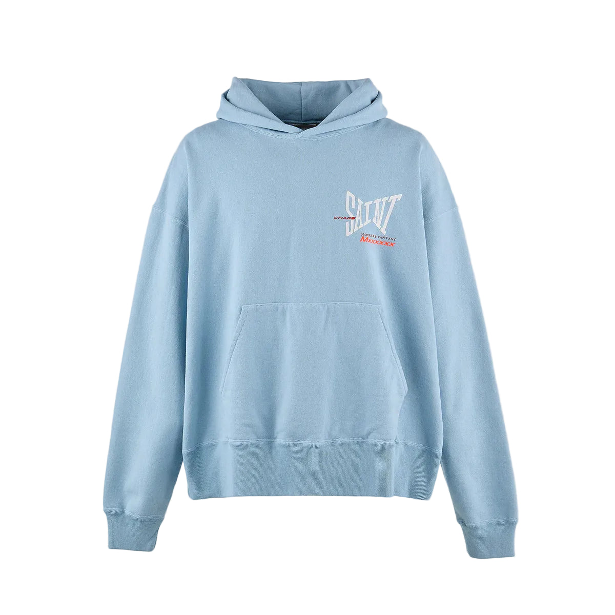 Saint Michael Saint Michael White Logo Baby-Blue Hoodie
