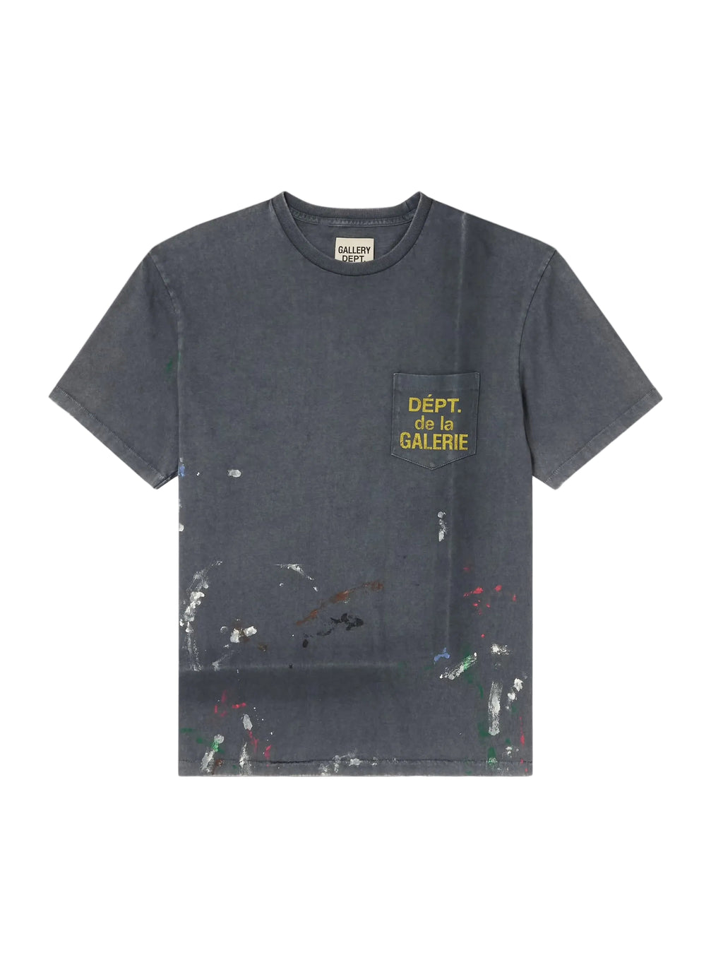 Gallery Dept. French Logo Black Painted T-Shirt