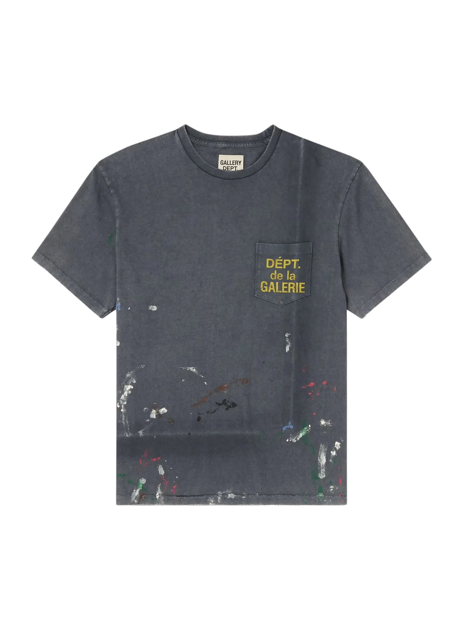 Gallery Dept. French Logo Black Painted T-Shirt