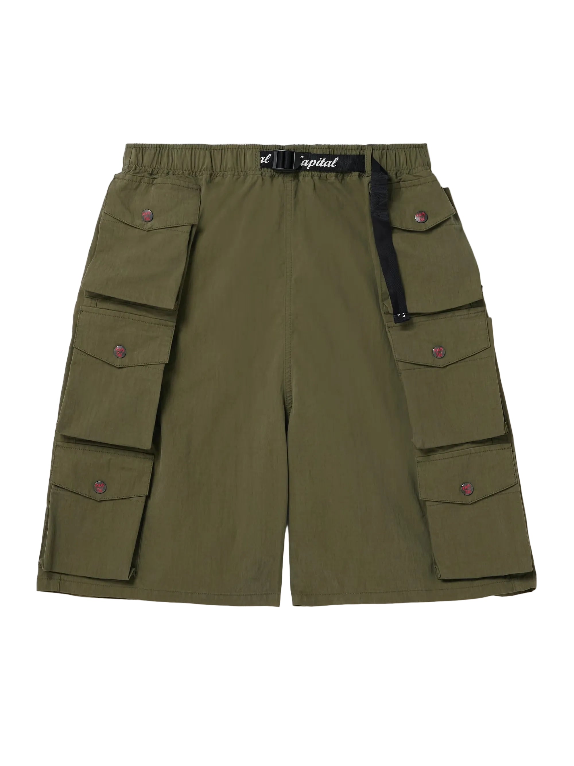 Kapital Ripstop Nam Cargo Shorts olive green