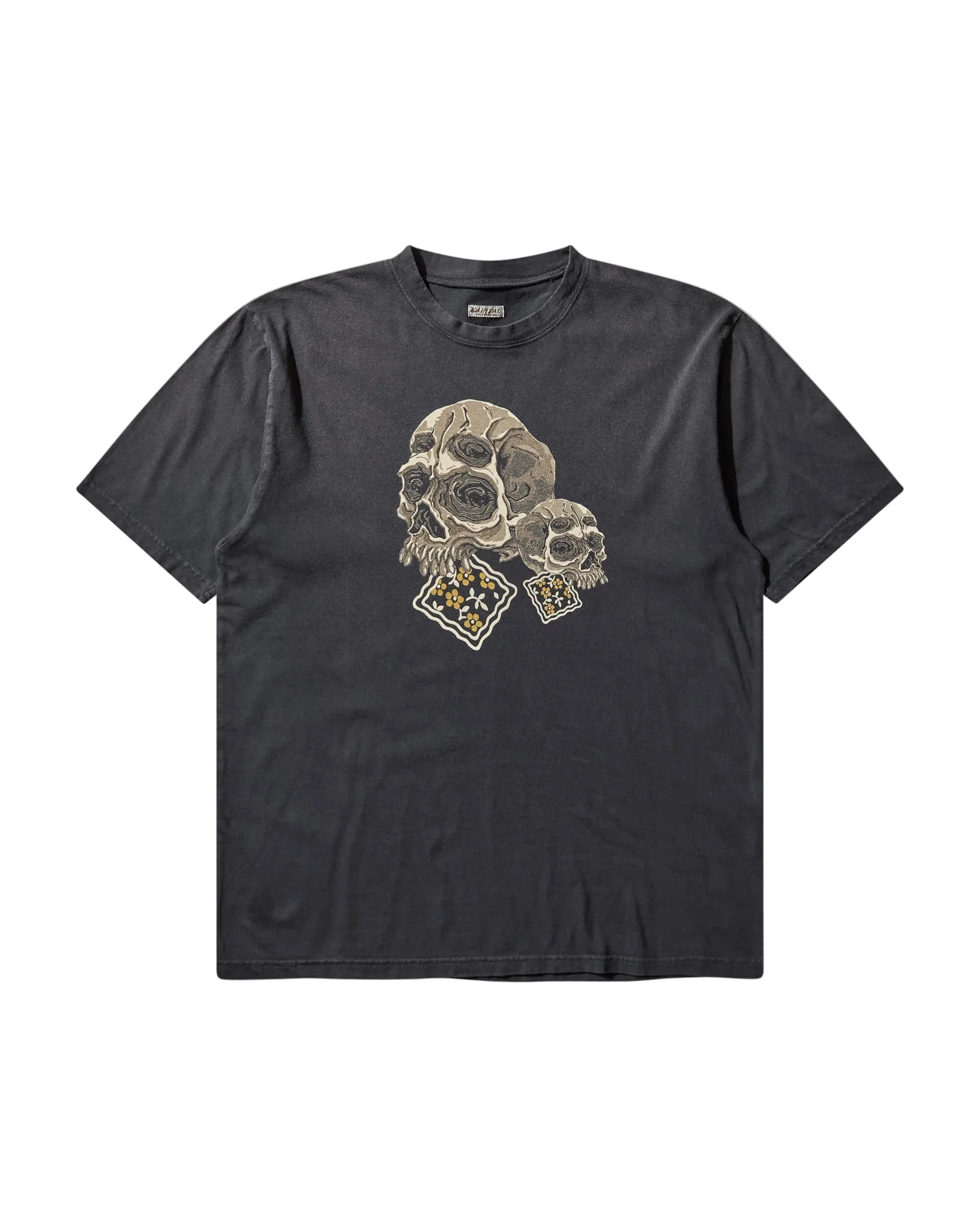 Kapital "PECKISH Rain Skull" Black T-Shirt