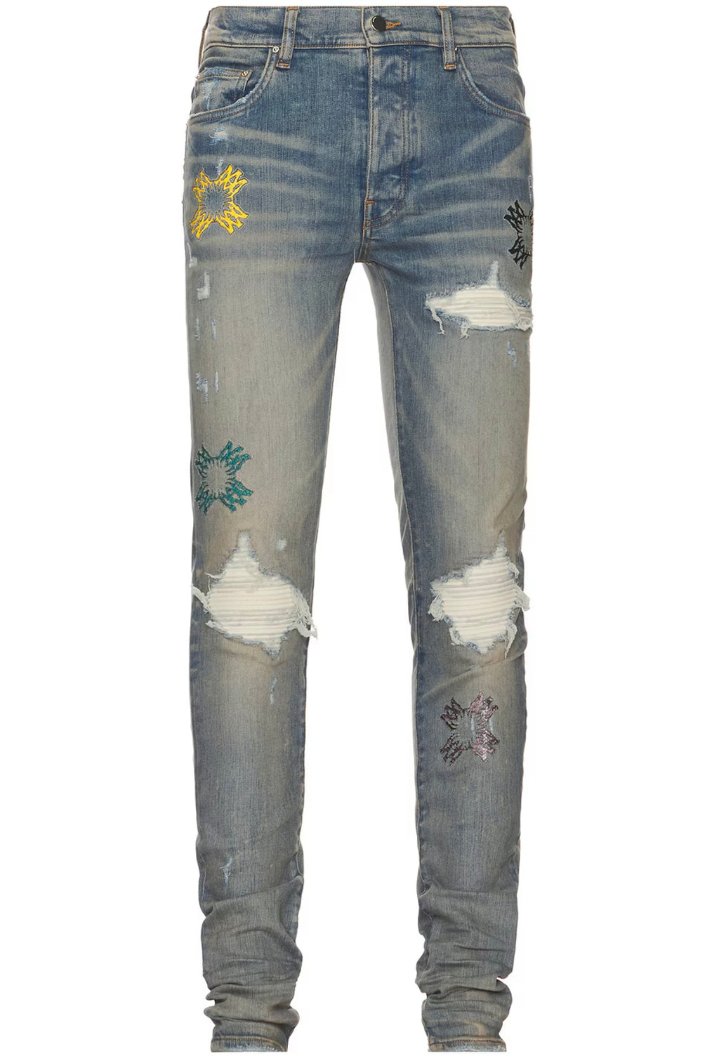 Amiri Quad MA Cutout Jeans Clay Indigo