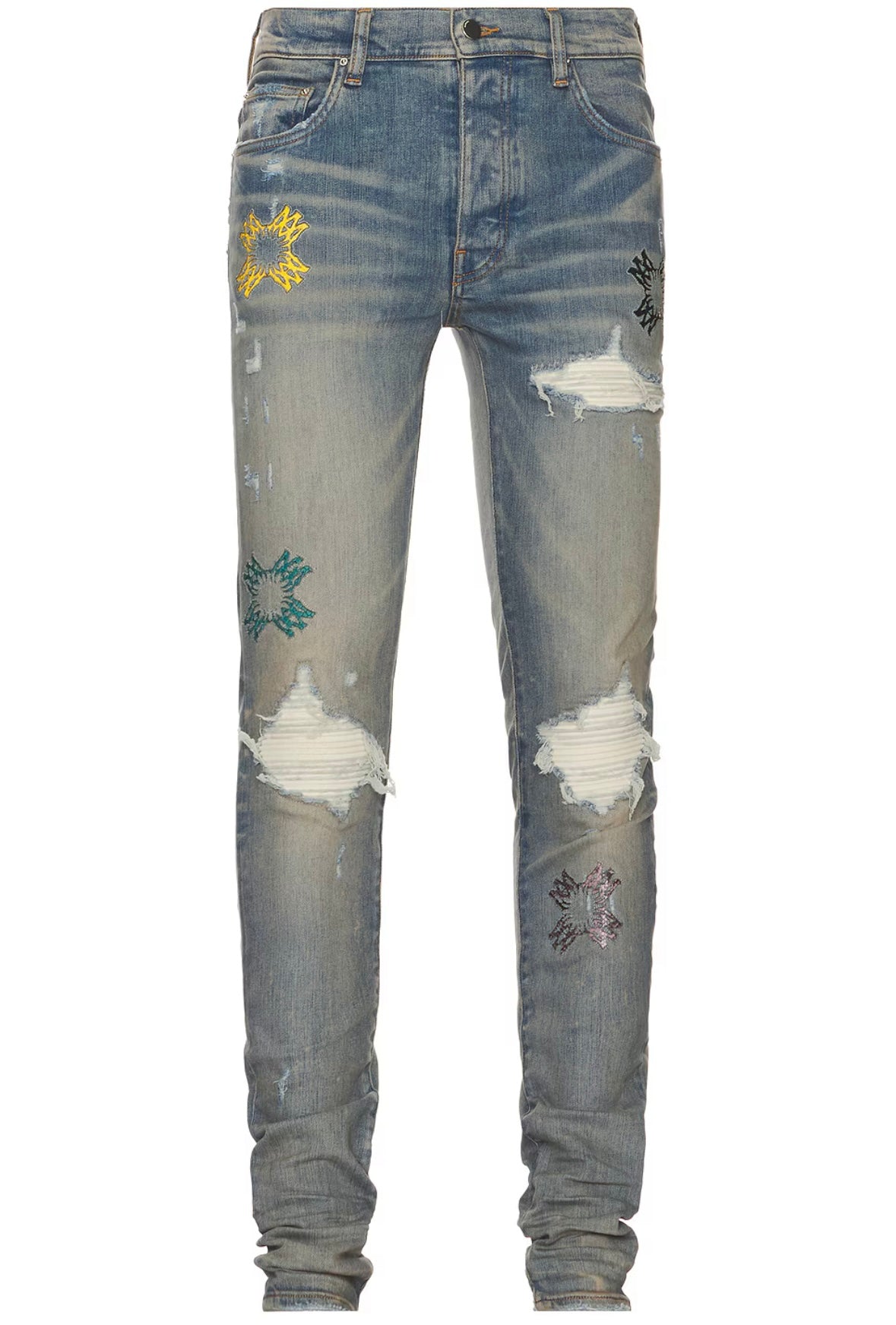 Amiri Quad MA Cutout Jeans Clay Indigo