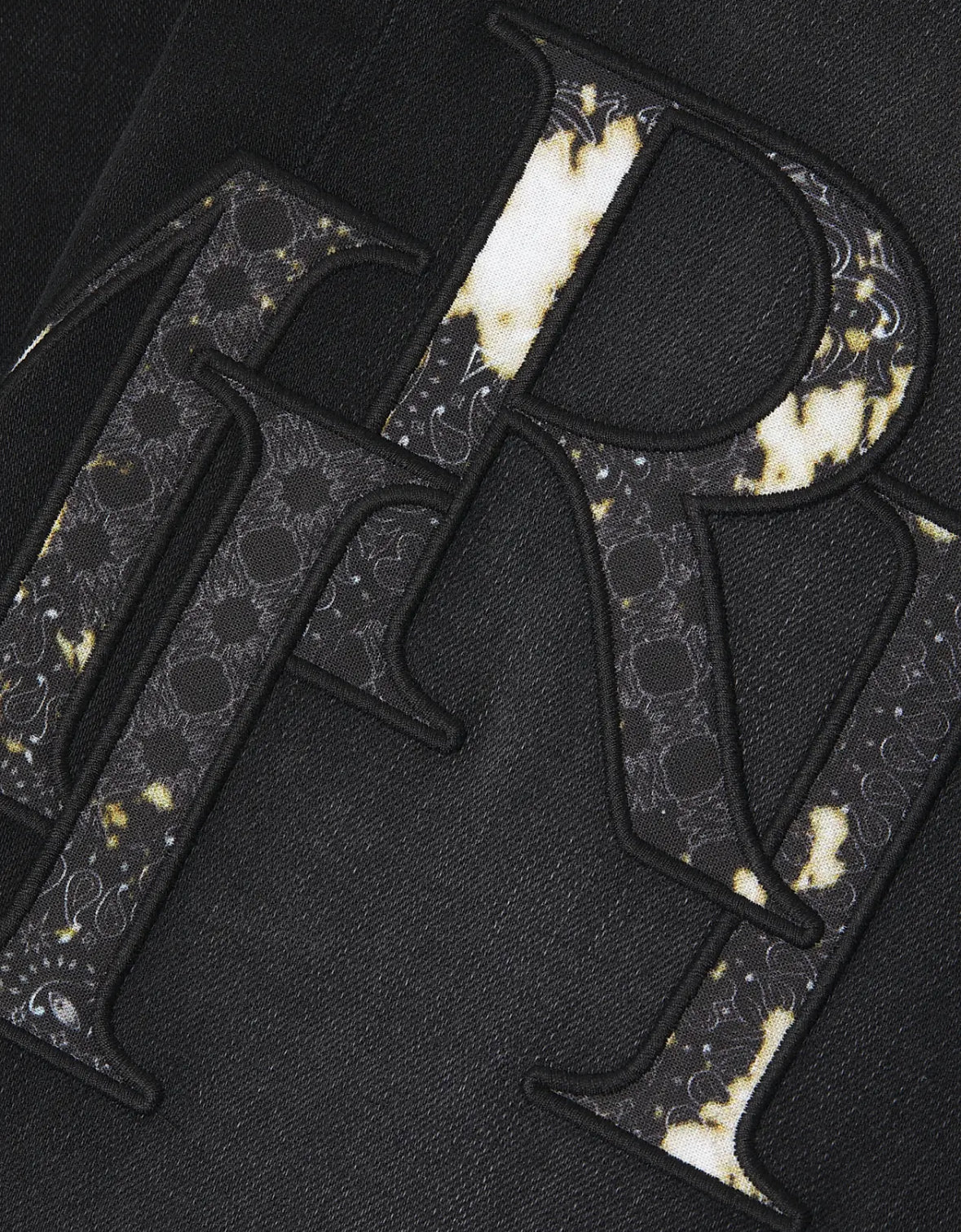 Amiri Bleach Staggered Logo MX1 Black Jeans