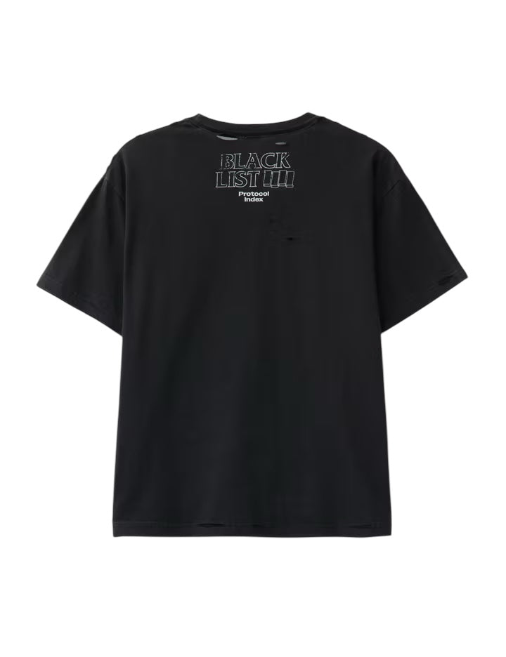 Protocol Index Blacklist Crop Black T-Shirt