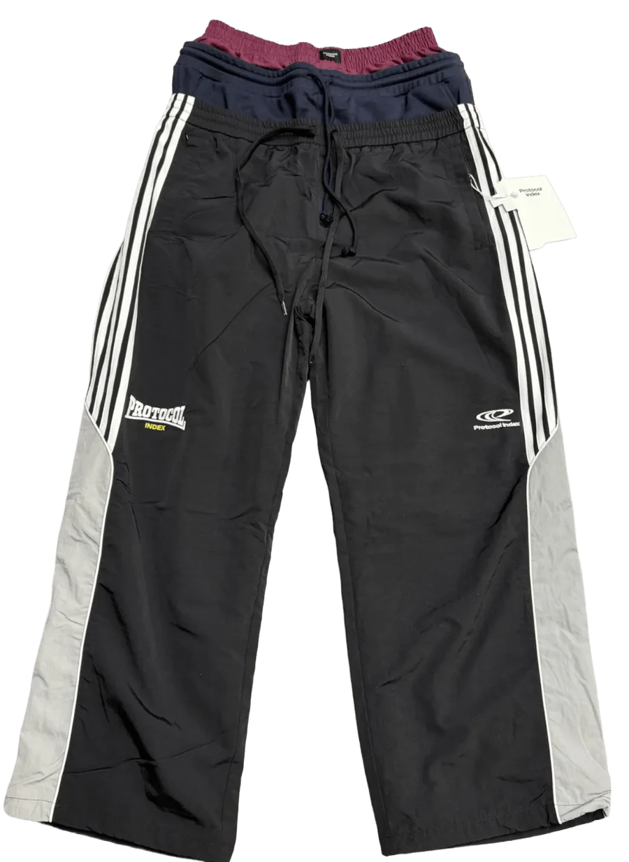 Protocol Index 3 Layered Black Track Pants