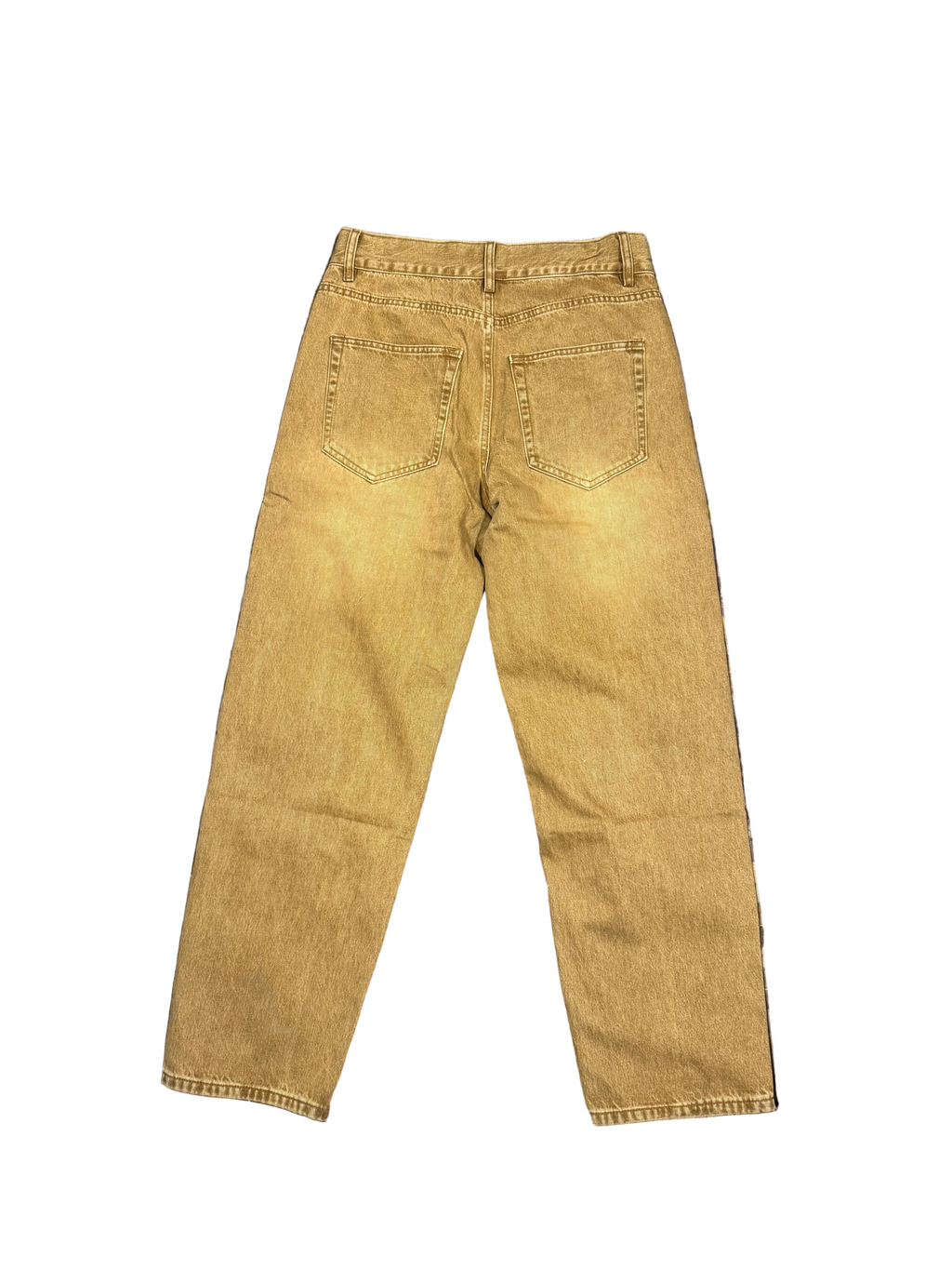 Richill Melancholy Slogan Embroidered Khaki Denim Pants