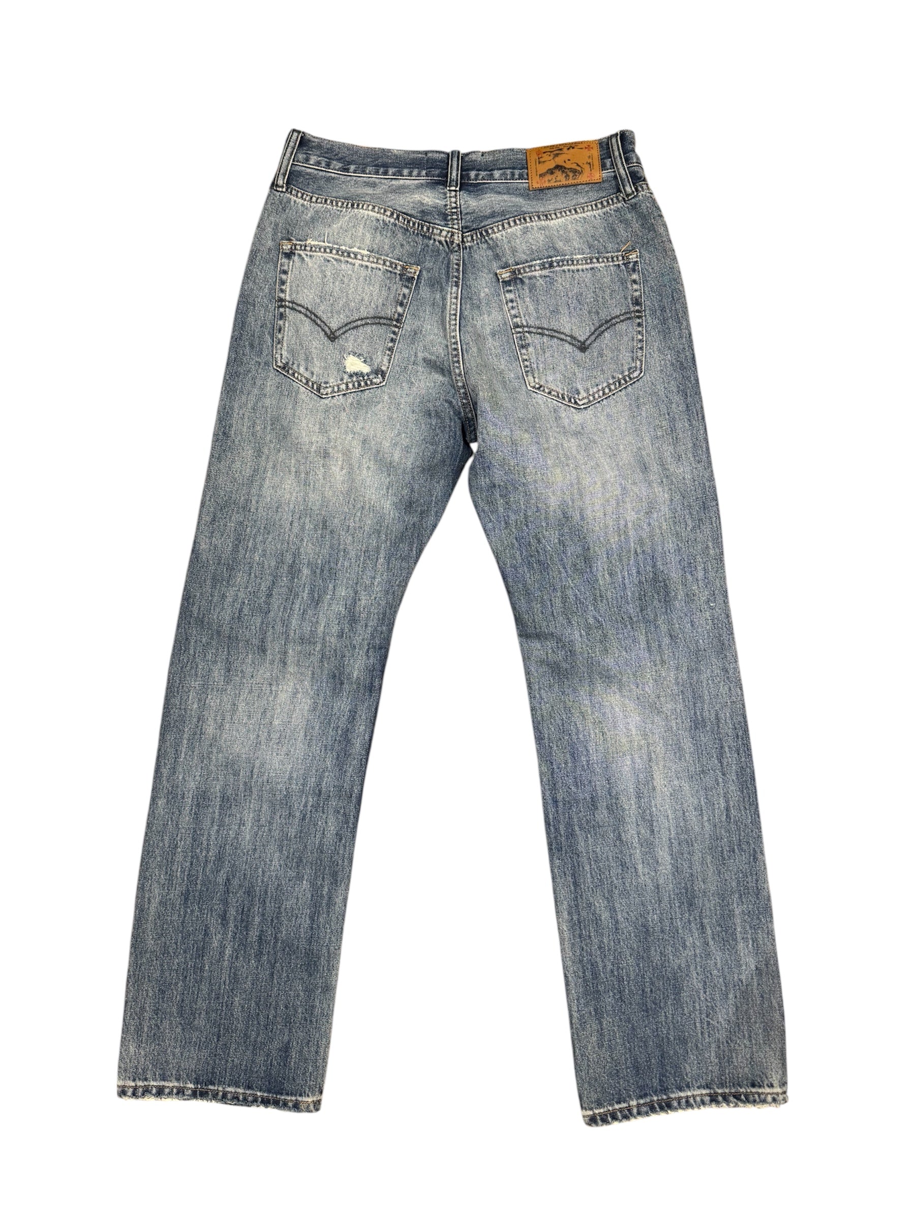 Richill Melancholy Distressed Relaxed Denim Indigo Jeans