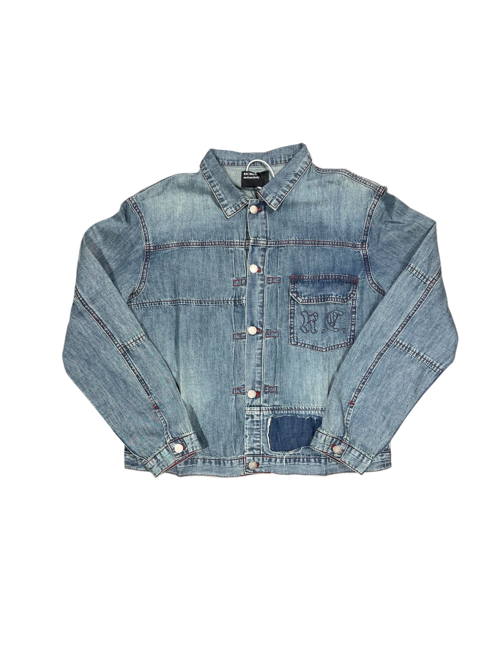 Richill Melancholy Embroidered Blue Denim Shirt