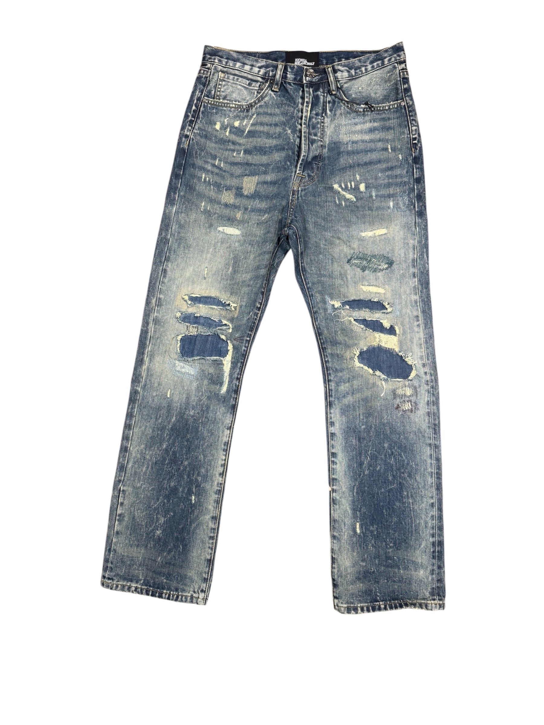 Richill Melancholy Selvedge Distressed Denim Indigo Jeans