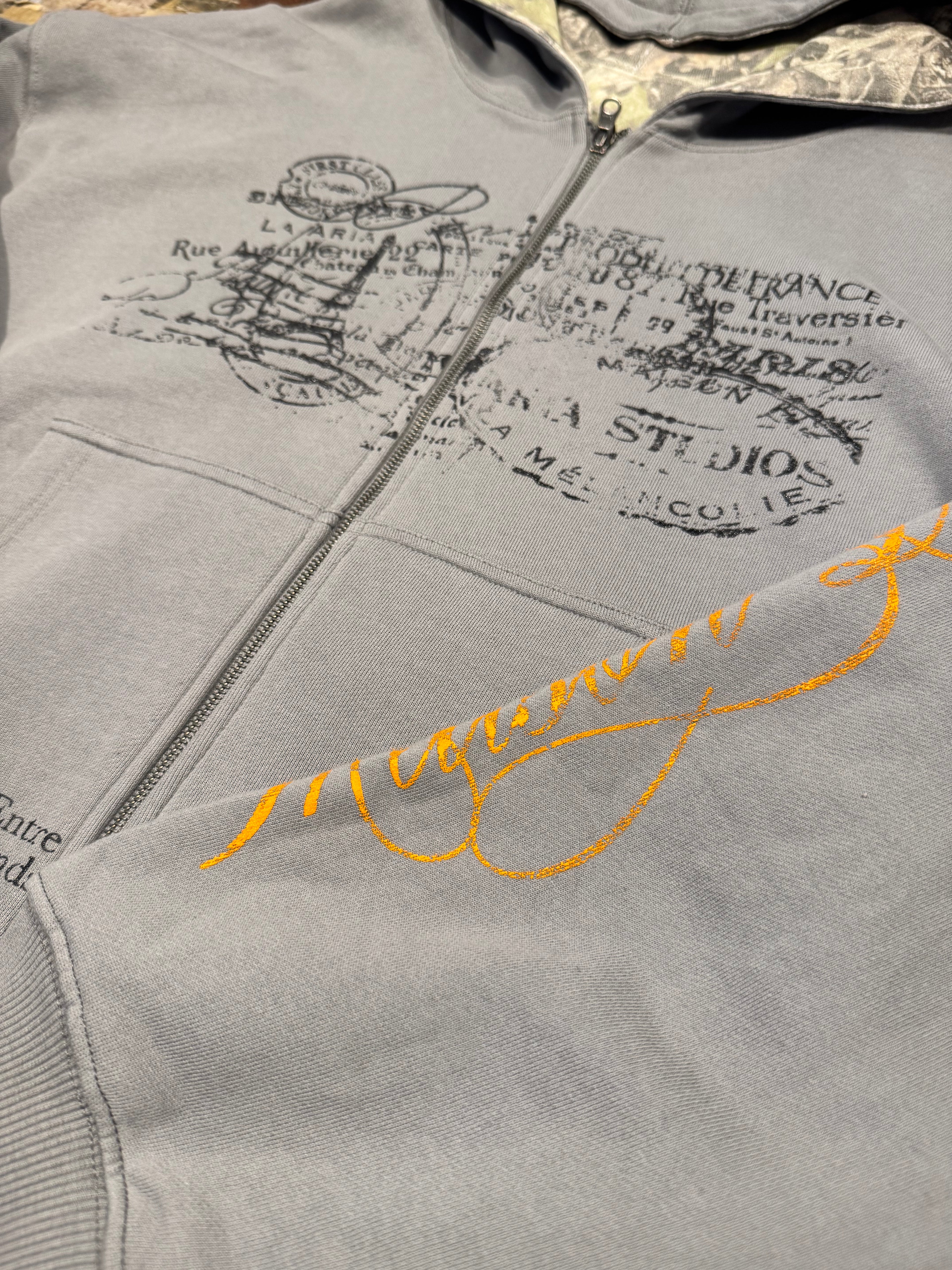Aria Studios Paris Exclusive Reversible Grey / Orange Hoodie